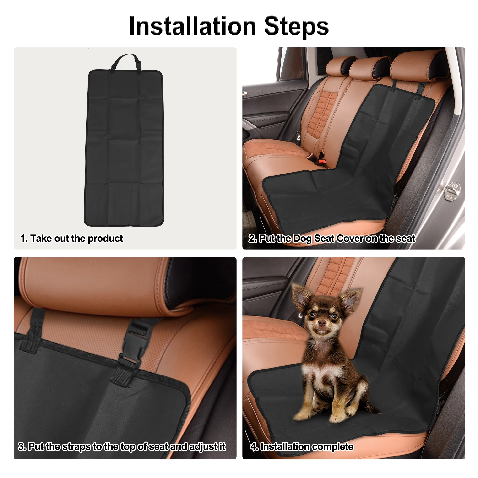 UXCELL Car Pet Waterproof Rear Seat Cover Cushion Rear Seat Pet Mat Protection Pad Cat and Dog Travel Safety Accessories