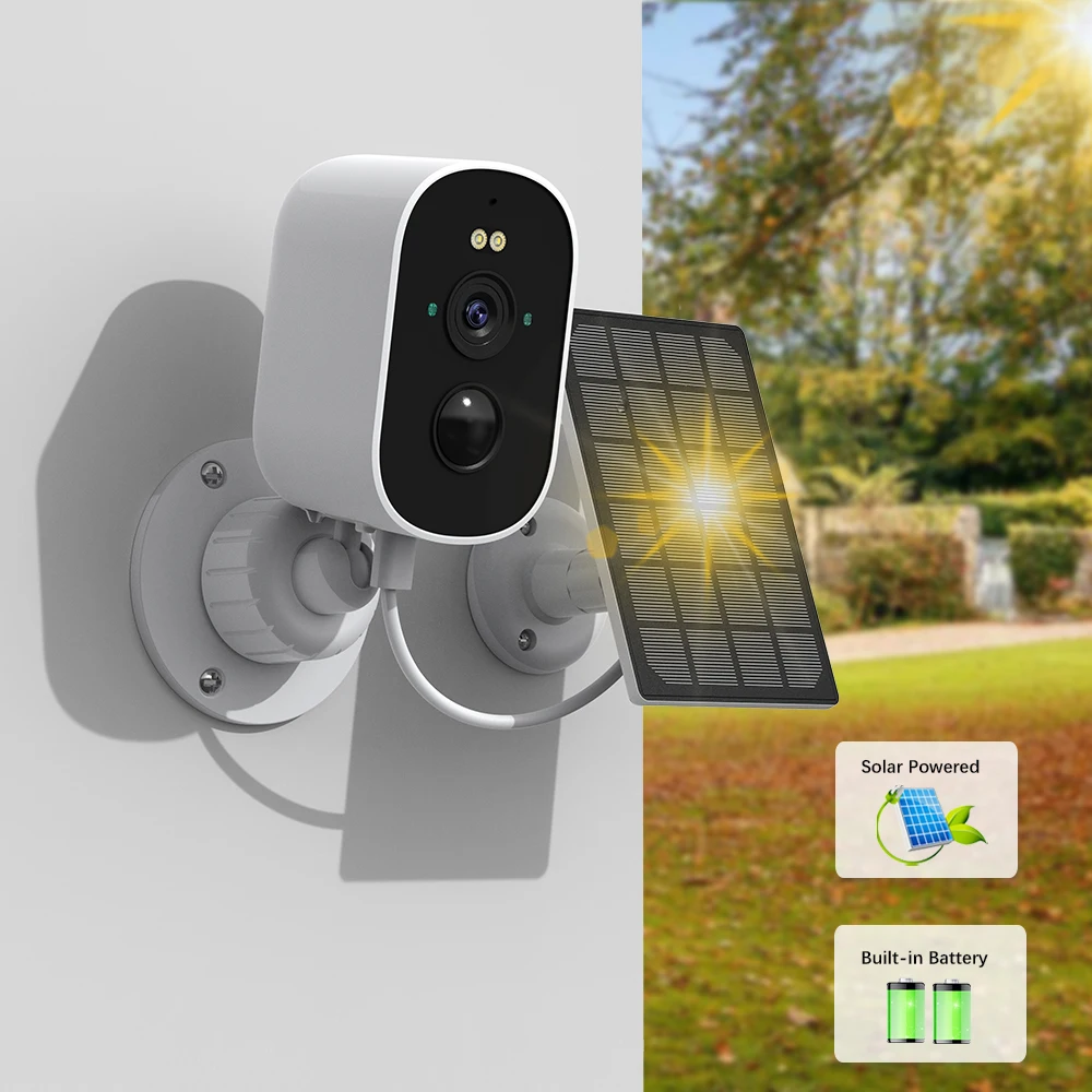 

1080P HD Video Surveillance WiFi IP Camera Solar Panel 2-Way Audio Wireless Outdoor Low Power Security PIR Human Detection CCTV
