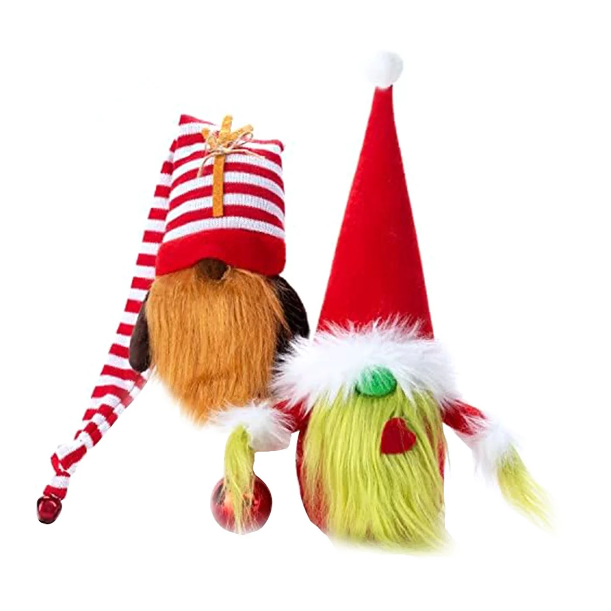 Christmas Gnomes Decorations 2-Pack Handmade Plush Gnomes Scandinavian Santa Elf Christmas Table Tiered Tray Ornament