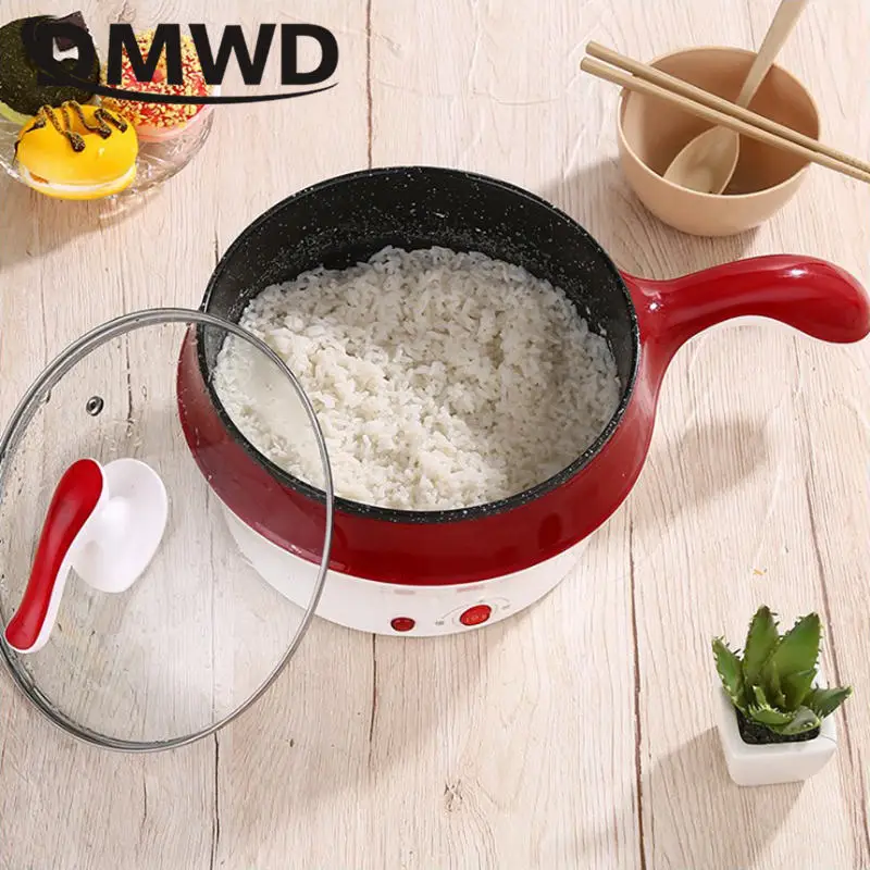 1.2L Electric Multi-Cooking Pot Rapid Heating Non-stick Stir-Fry Pan Food Steamer Rice cooker Hotpot Noodles Boiler Food Warmer