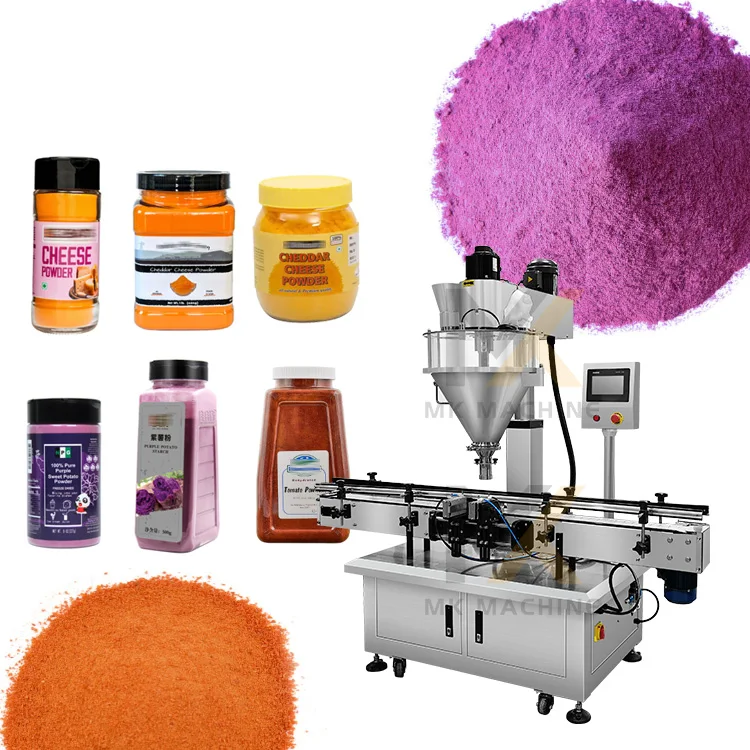 Single Head Automatic Potato Powder Filling Machinery Cheese Tomato Powder Jar Can Bottle Filling Machine