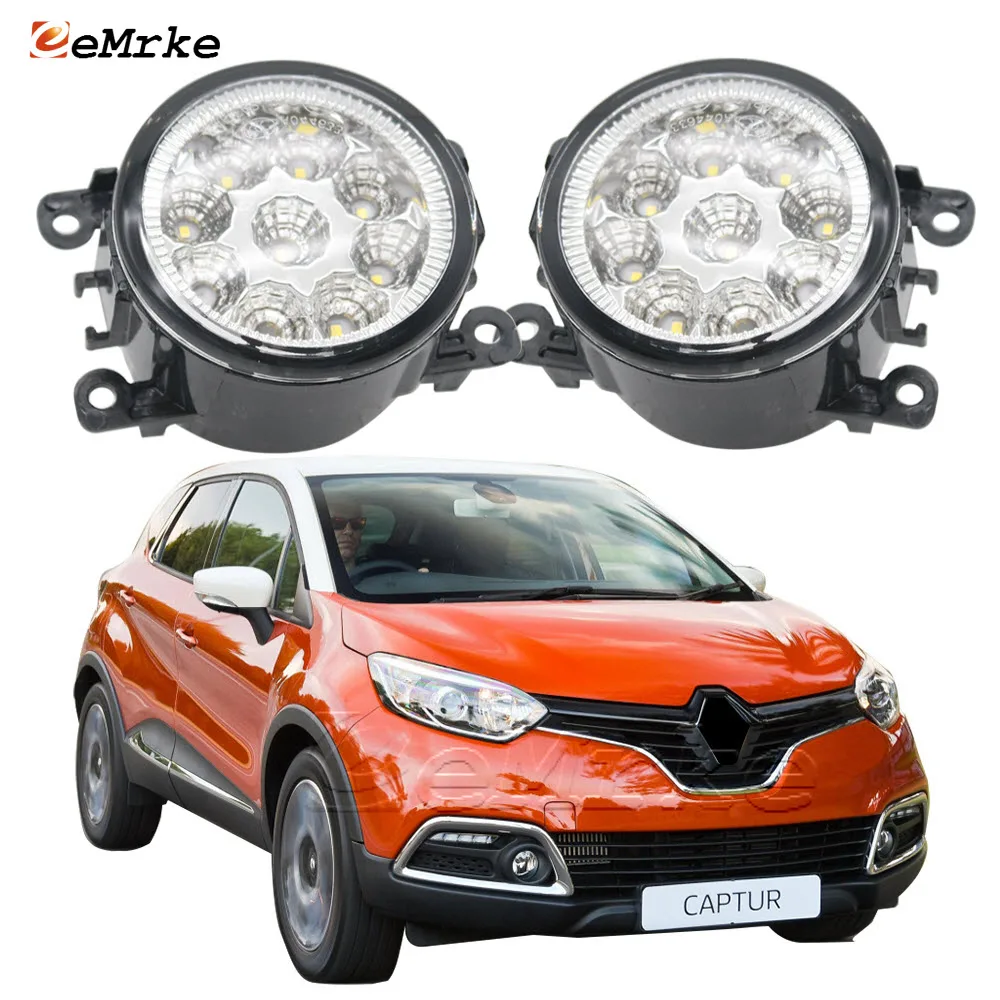 2 Pieces Car LED Fog Lamp Front Fog Lights Headlight Daytime Running Lights for Renault Captur Samsung QM3 2013 2014 2015 2016