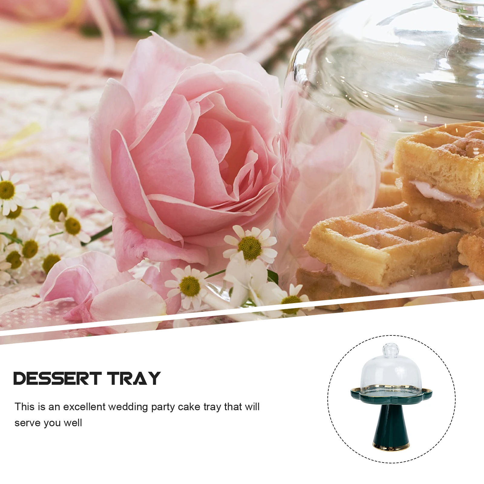 

1 комплект, керамическая подставка для торта с куполом, высокое основание, поднос для хранения десертов, тарелка для торта для свадебной вечеринки, подставка для закусок