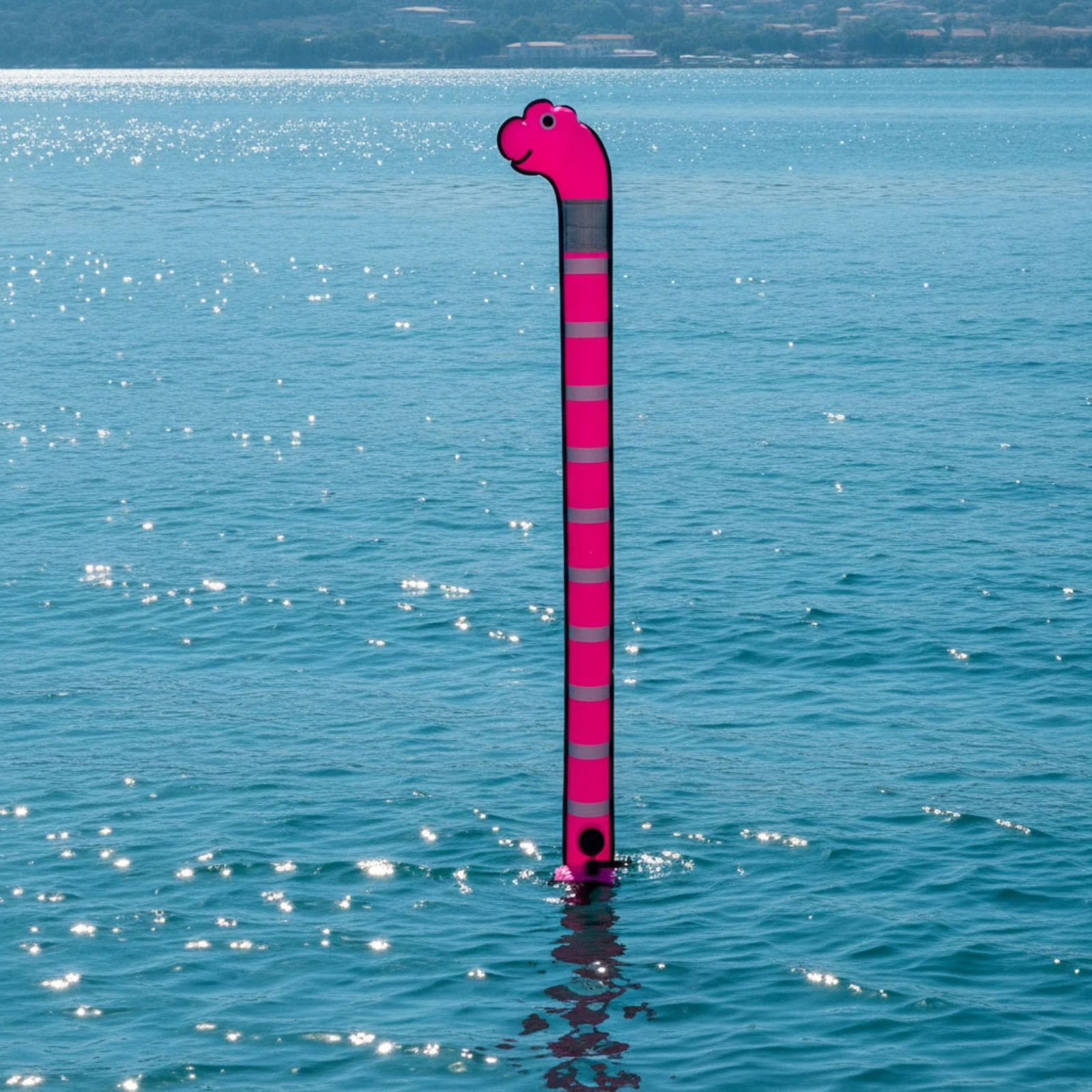 Dive Buoy with Strap High Visibility Surface Marker Buoy Inflatable Dive Marker Reflective Safety Sausage Space-Saving