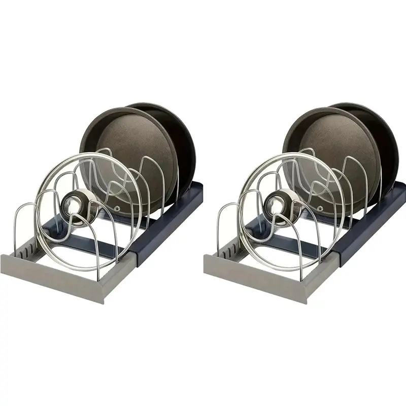 

A20F-2X Expandable Storagerack,Kitchen Cabinet Bracket,Suitable Fordryingpot Lids And Cutting Boards,Cookware Rack