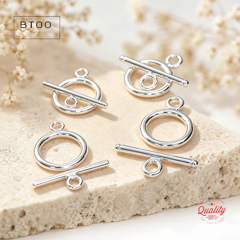 925 Sterling Silver Ring Toggle Set 9mm/11mm Pendant Charm DIY Jewelry Findings for Bracelet & Necklace Clasp