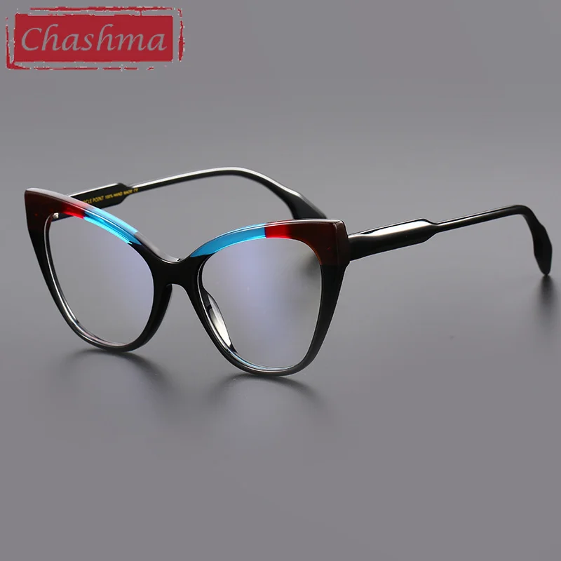 

Chashma Cat Eye Optical Frame Women Top Quality Acetate Eyewear for Prescription Lenses Fashion Stylish Recipe Glasses Frame