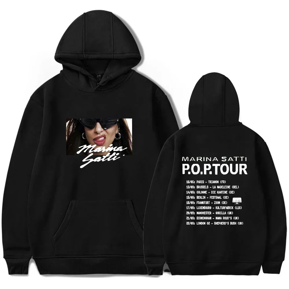 

Толстовки с капюшоном Marina Satti POP Tour Merch, уличная одежда с длинными рукавами, толстовки с капюшоном для женщин и мужчин