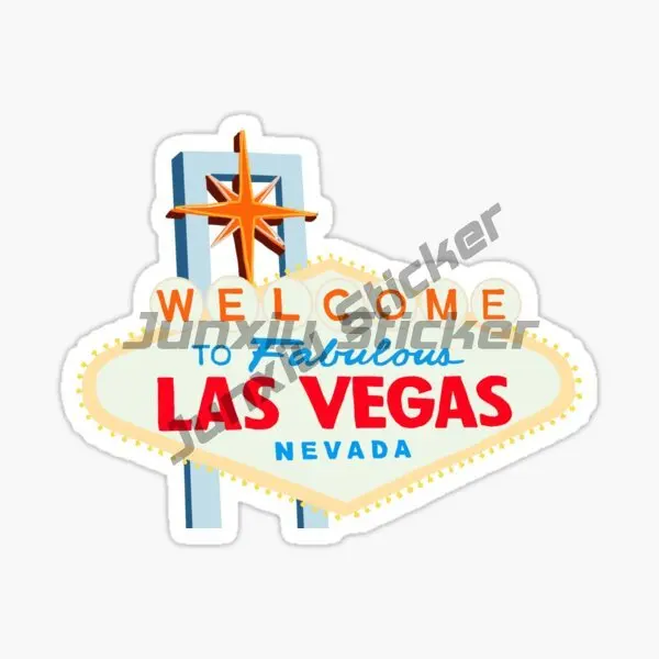 Welcome To Las Vegas Sticker Window Car Bumper Laptop Accessories Camper Glass Truck Wall Helmet Door Room Decal Customizable