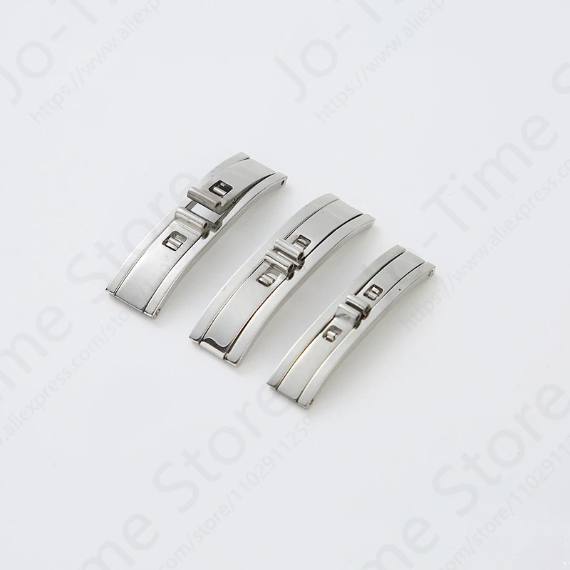 Stainless Steel Watchband Buckle 3mm 4mm 5mm 6mm Double Pull Folding Butterfly Clasp Watch Strap Connection Watch Accessories