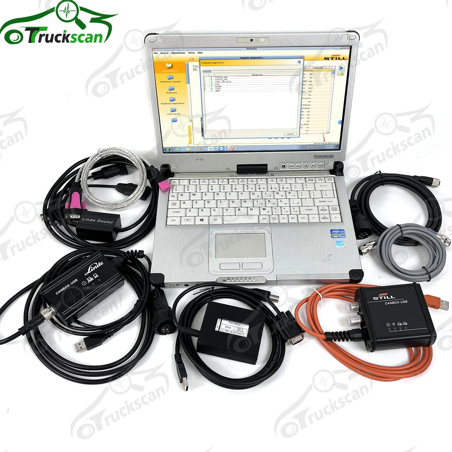 forklift truck diagnostic tool For Still canbox Linde Canbox doctor Judit Incado Box and CFC2 Laptop