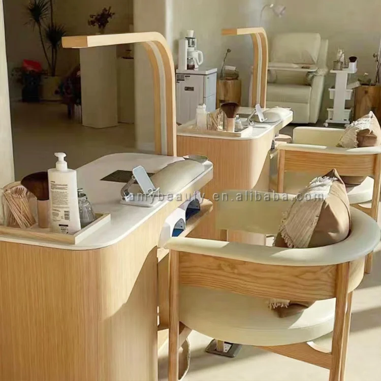 Nail salon manicure table with fan for professional nail beauty