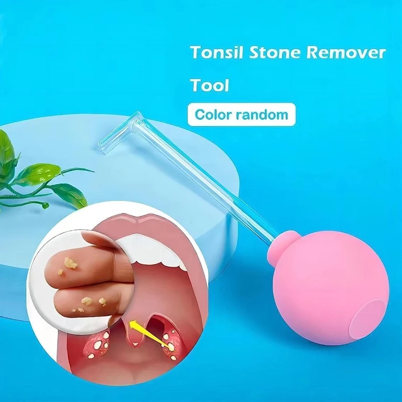 Tonsil Stone Remover Manual Style Remover Mouth Clean Care Wax Stone Bends+ Straight Tube Set Ear Tool