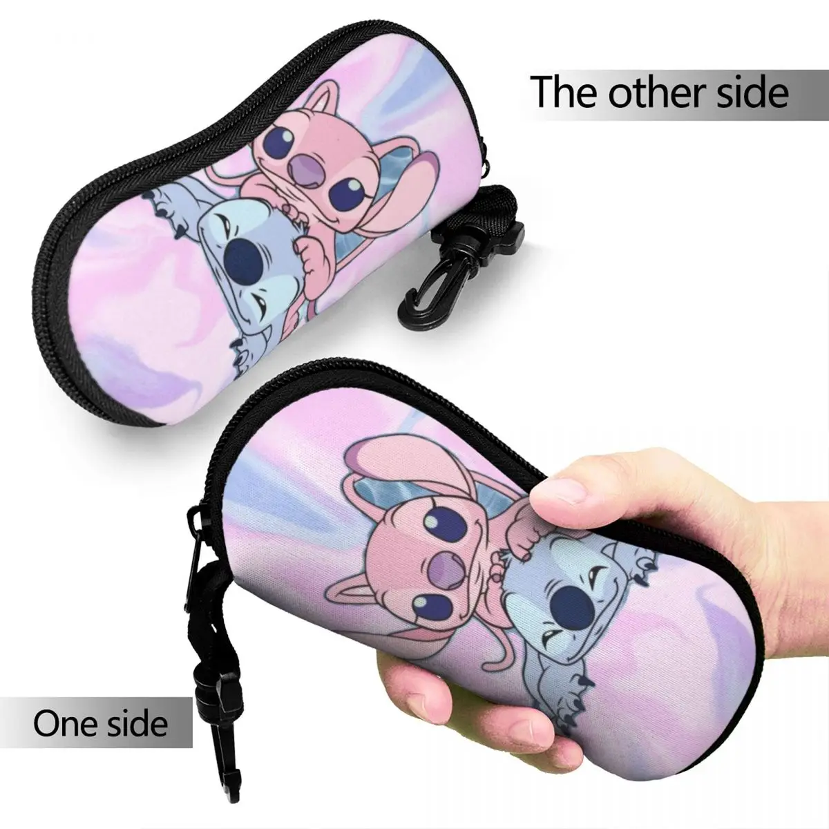 Stitch And Angel Glasses Case Unisex Protective Glasses Box Anti-Pressure Sunglasses Box