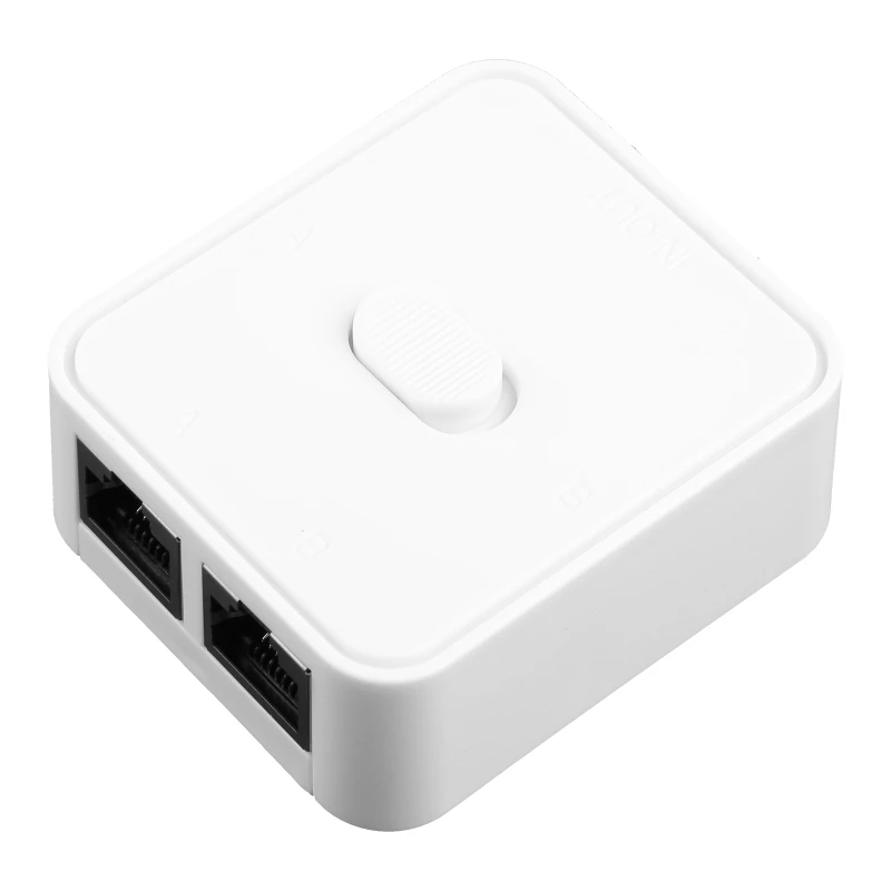 Selettore switch di rete RJ45 LAN CAT6 a 2 porte 1000Mbps 2 ingressi 1 uscita/1 ingresso 2 uscite Splitter switcher di rete esterno interno