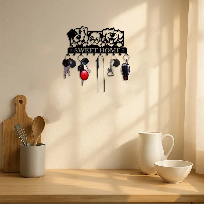 CIFbuy Black Metal Home Wall Peg: 1 PC Ingeniously Designed Creative Kitchen Towel Peg with Unique Charm & Delightful Look