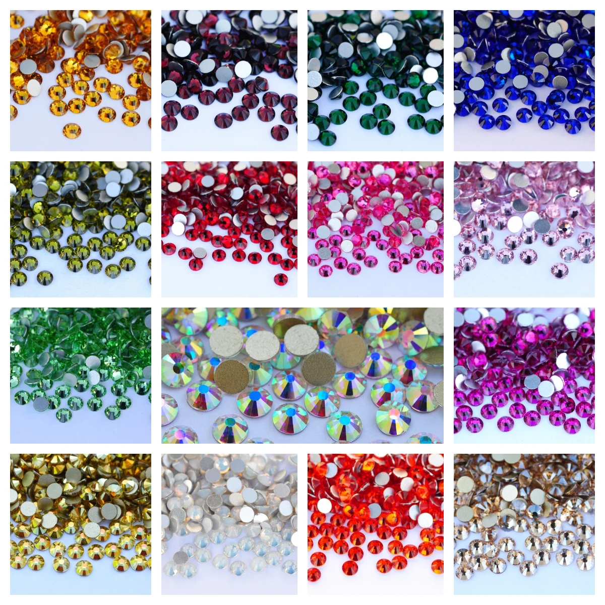 2058 Alle Farben SS3-SS34 Charm Nägel Kältefixierung DIY Nicht Hotfix Strasssteine Kristalle Glas Handarbeit Strass auf Kleidung