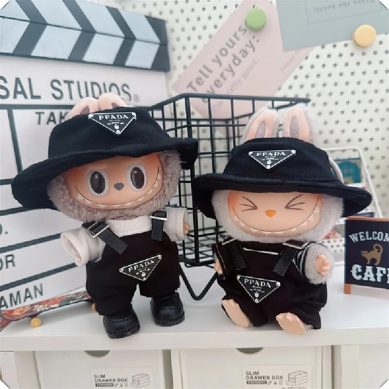 ل Labubu v1 V2 V3 مجموعة ملابس الطفل الديكور مثلث مقلوب ملابس العمل مجموعة أزياء الديكور