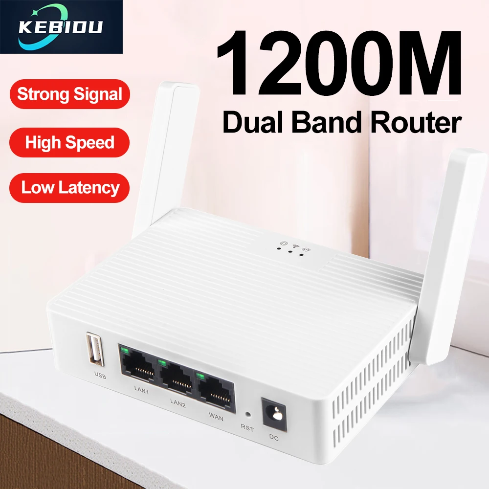 1200Mbps WIFI Router Gigabit Dual Band 2.4G/5GHz 802.11AC Wireless Signal Amplifier Booster VPN Gigabit Router For Home Offoce