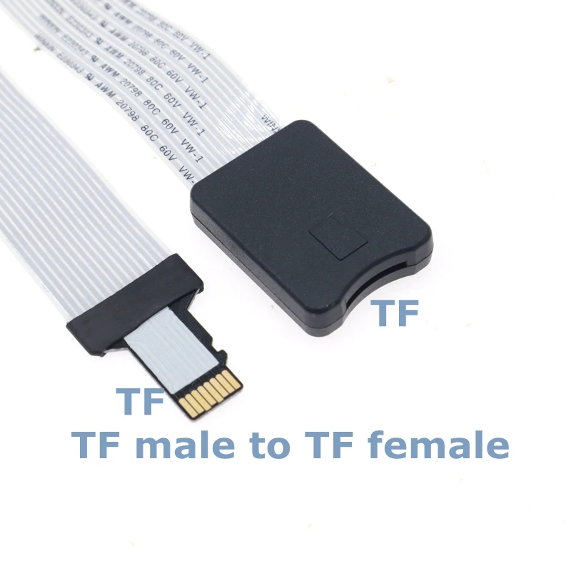 0.1m 0.6m FFC Cable SD Card Female Head to TF Micro SD Male Head SD/TF Flexible Extension Cable Extender Adapter Card Reader