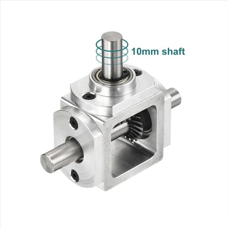 B08B-Right Angle Bevel 1:1 Forward Double Output Shaft 1 Module 20 Teeth Bevel Gear Frame Simple DIY Module