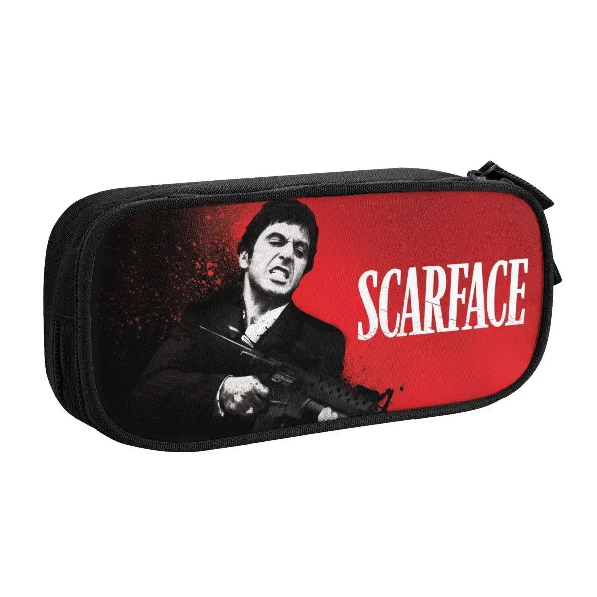 

Scarfaces Tony Montana Big Capacity Pencil Pen Case Office College School Large Storage Bag Pouch Holder Box Organizer