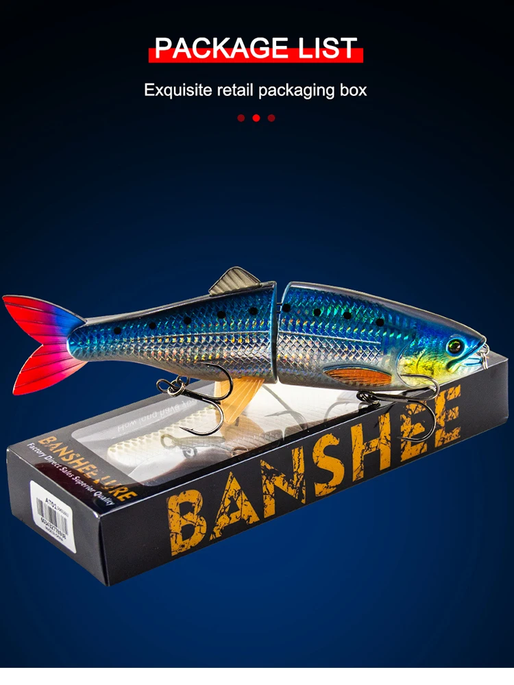 Swimbait Angeln 20 cm 90g 3,17 unzen Köder Sinkende Wobbler Künstliche Harte Angeln Köder Multi Segmente 2-gelenk Köder Für Hecht Bass – Detail 8