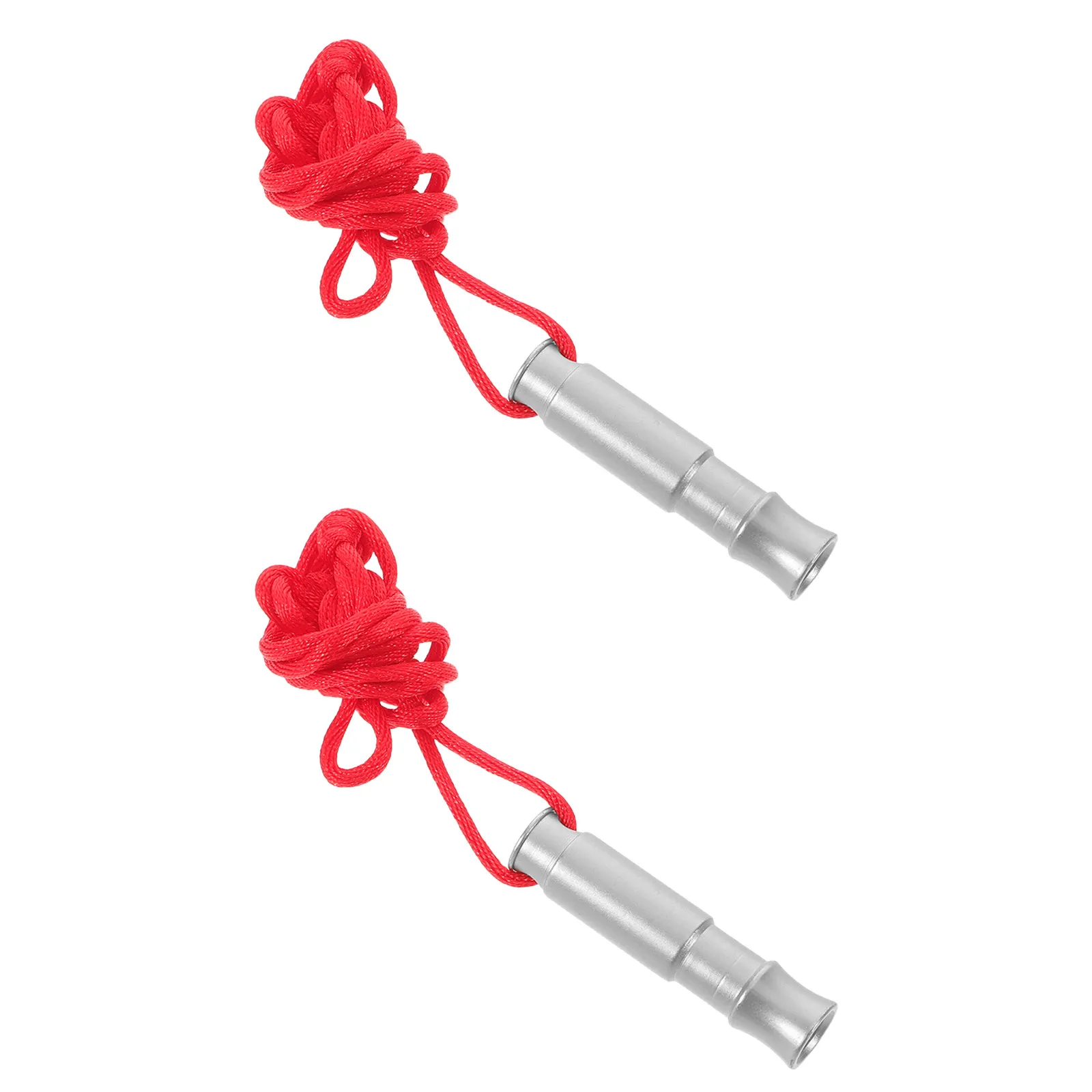 

Набор из 2 свистков для выживания из нержавеющей стали: громкий и четкий звук, аварийный уличный свисток для походов, кемпинга, футбольных арбитров, использования в дикой природе