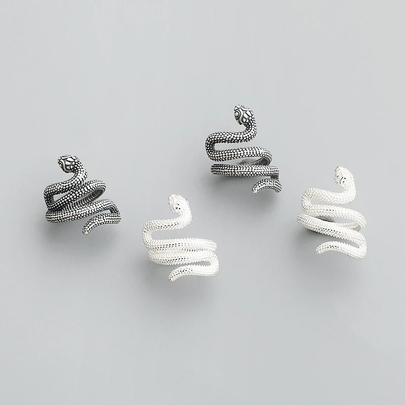 1pc 925 Sterling Silver Big Hole Snake Cover Beads 12x11.5mm Crystal/Agates Bracelets Spacer Silver Charms DIY Jewelry(Fit 8mm)
