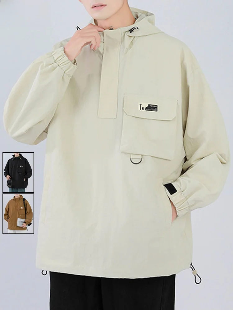 

Мужская толстовка с капюшоном больших размеров, осенняя новинка, повседневная рабочая одежда, утепленная, свободного кроя, для полных мужчин