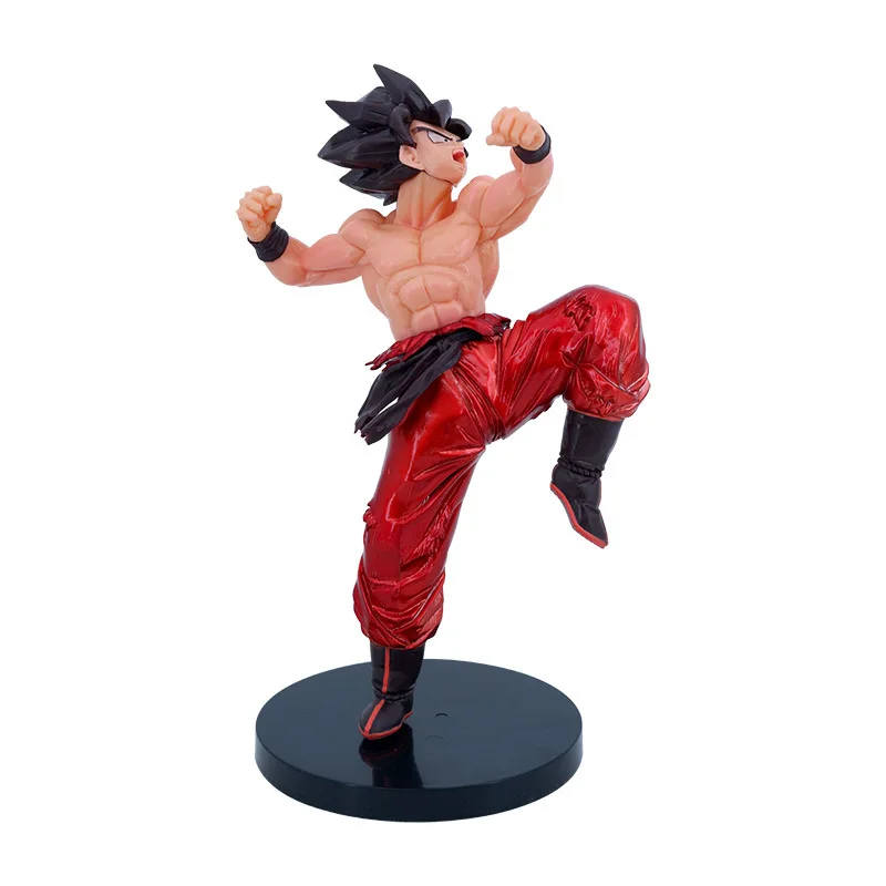 22cm dragon ball saiyan son goku anime figura de ação estatueta pvc modelo artesanal ornamento brinquedos presentes coleção estátua desktop