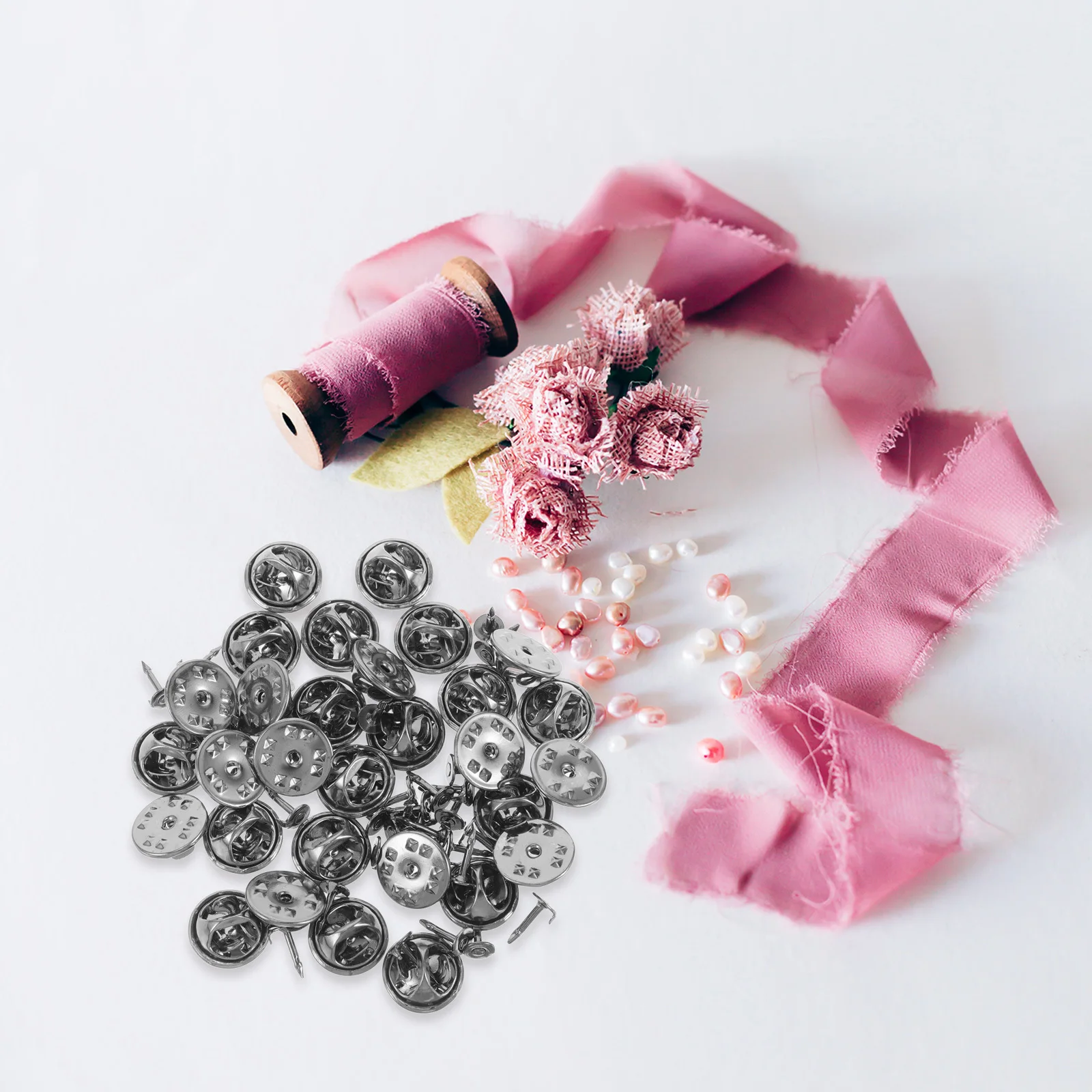 30Sets Metal Butterfly Clutch Pin Backs Strong Secure Locking for DIY Brooch Lapel Pin Craft Making Badge Accessories