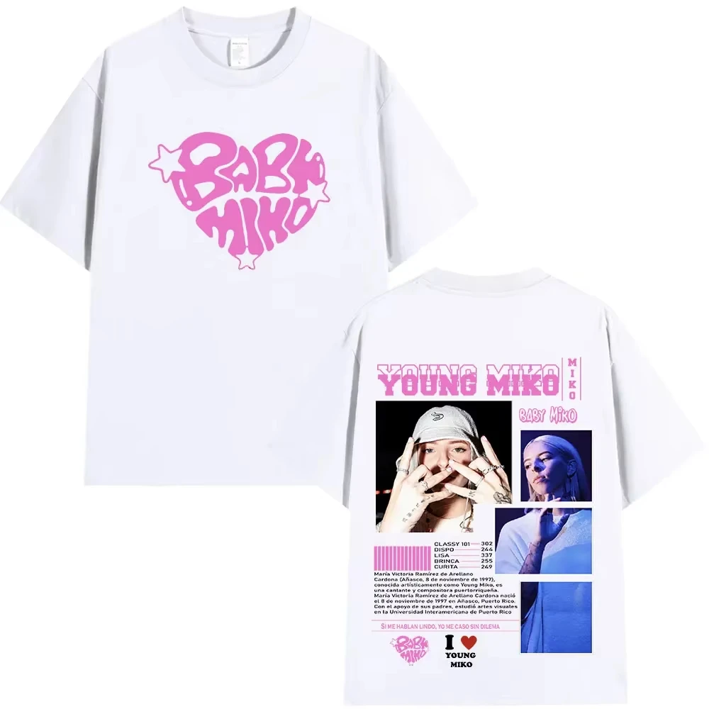 

Футболка Young Miko Baby Miko для мужчин и женщин, модная одежда в стиле хип-хоп, женская футболка оверсайз с коротким рукавом, повседневная хлопковая футболка, топы