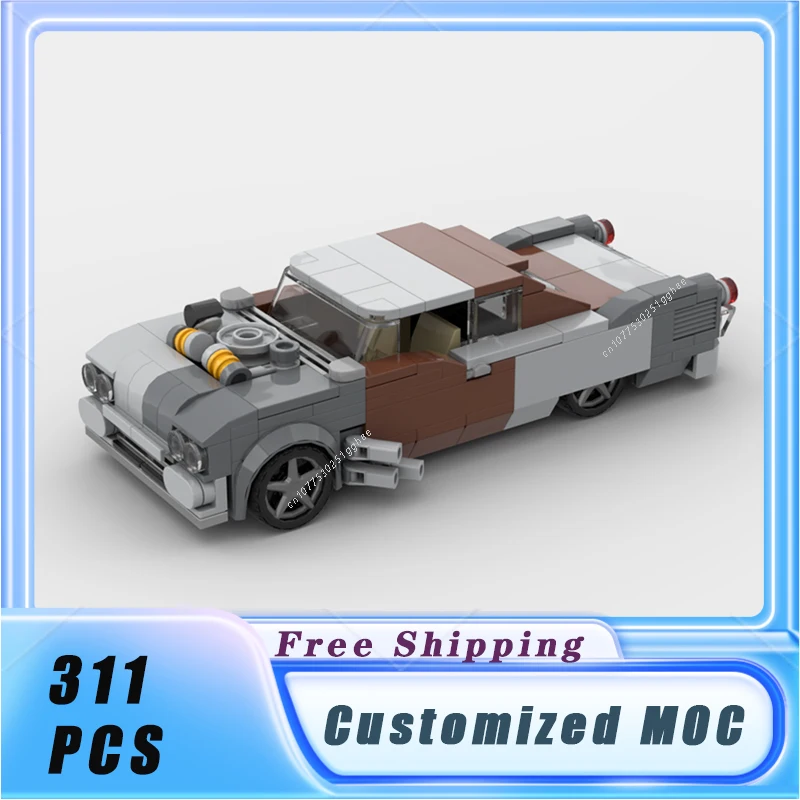 Classical Speed Vehicle MOC 1958 Oldsmobile Super 88 Rat Building Blocks Assemble Model Sets Children's Toys Gifts