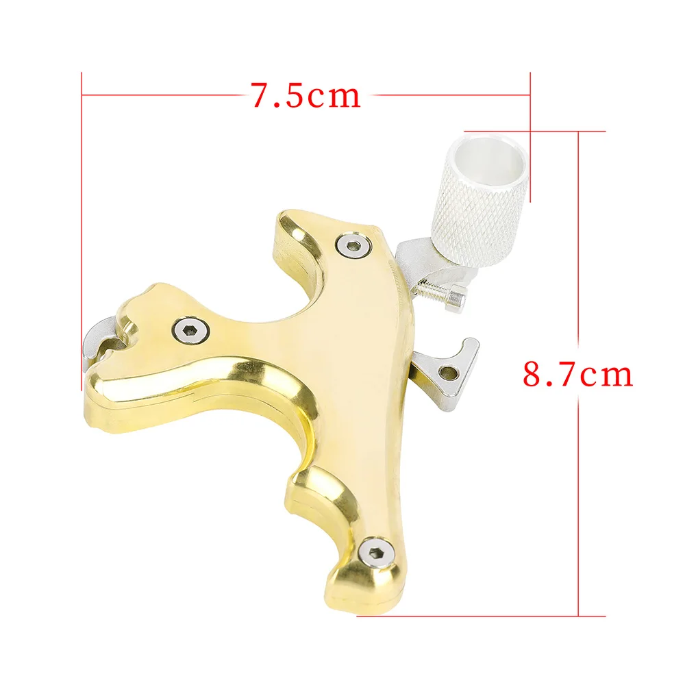 1pc Archery Release Aid Three Finger Manual Gripper Brass for Compound Bow Release Aids Hunting Accessories