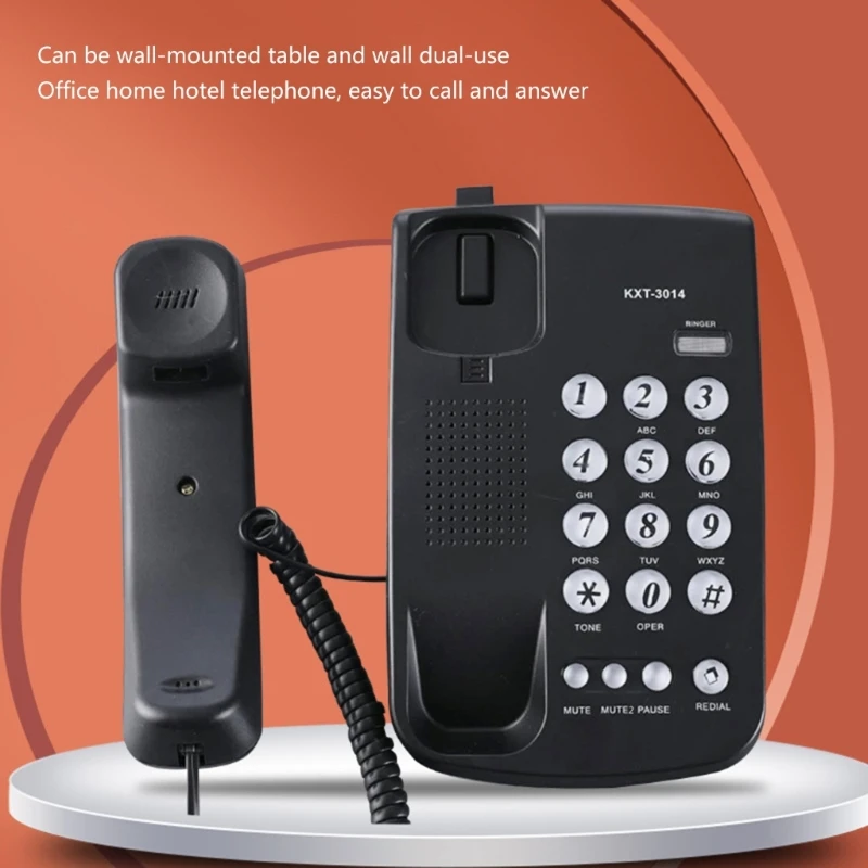 Corded Landline Telephone Desk House Phone with Large Buttons Home Phone Corded Telephone for Home Office Hotel Bathroo