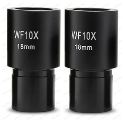 2PCS WF10X/18mm 23.2mm Microscope Eyepieces Wide Field Eyepiece Optical Lens Microscopio Ocular for Biological Microscope