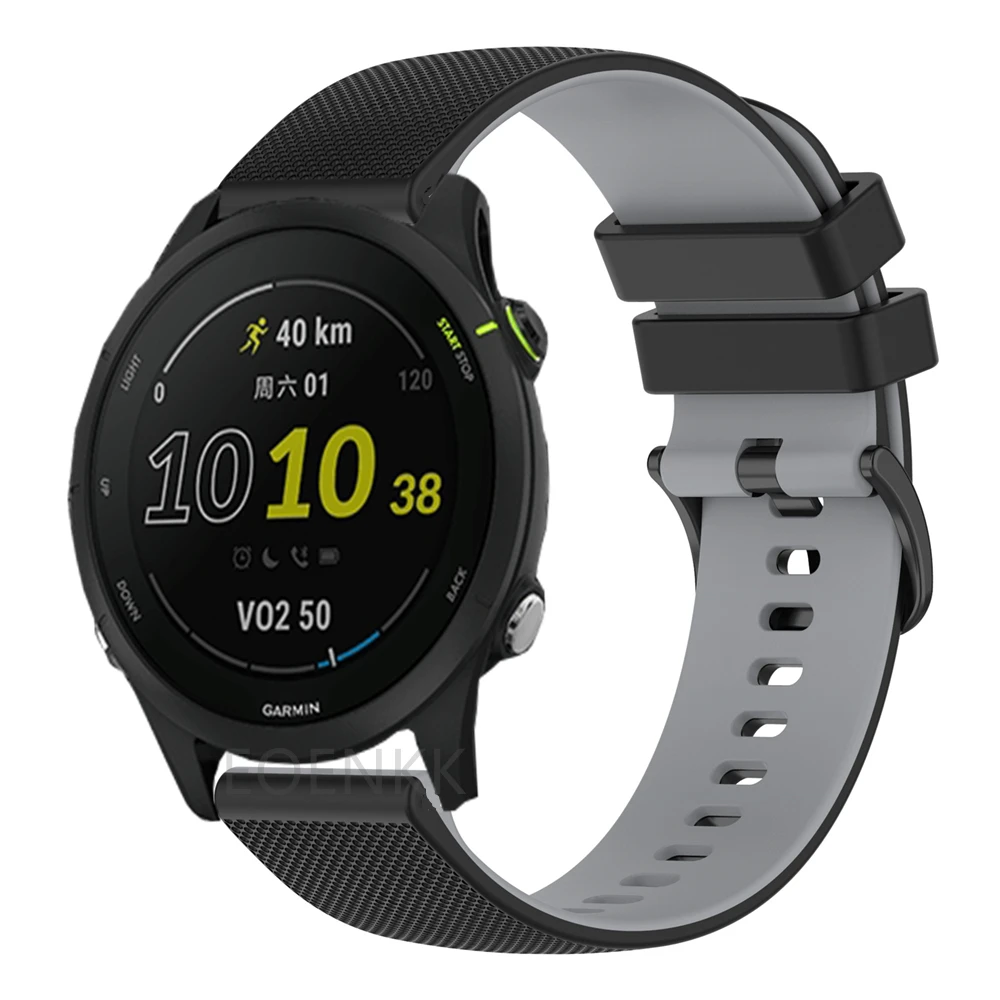 สีสันสายนาฬิกาข้อมือสำหรับ Garmin Forerunner 255 245 645 158 55/Venu 2/2 Plus/Vivoactive 4สร้อยข้อมือซิลิโคนสายรัดข้อมือ Correa