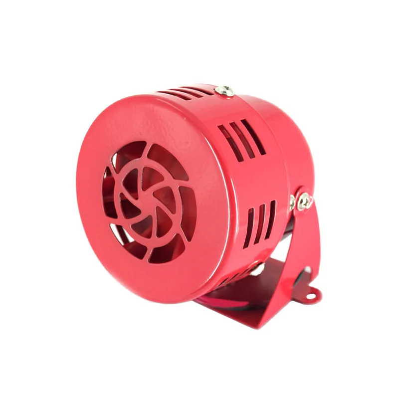 110DB Red Air Raid Siren Horn 12V Mini Alarm Speaker Car Truck Sound Electric Motor Driven Compressed Air Horn Loudly