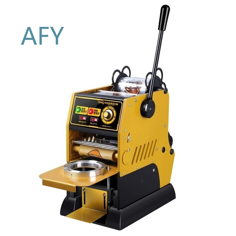 Automatic Cup Sealer Machine for 220V Manual Paper Plastic Sealing Film Rolling Coffee Juice Milk Tea Shop Commercial Use