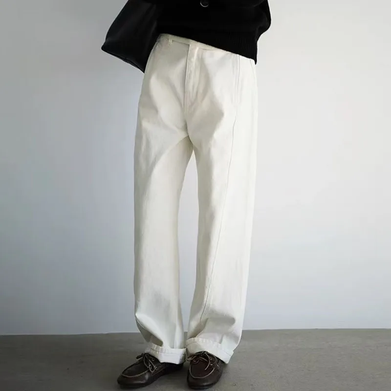 Женские джинсовые брюки, прямые брюки из стираного хлопка, модные повседневные универсальные длинные брюки, осень, новое поступление, 2025, y2k