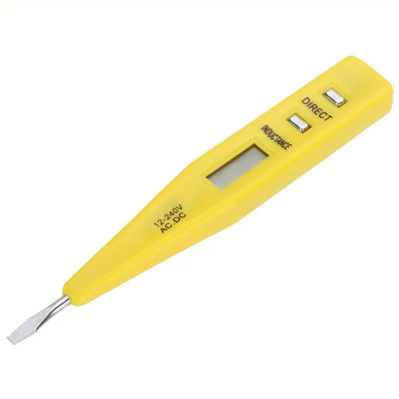 AC DC 12V-250V Voltage Tester Pen LCD Digital AC/DC Voltage Detector Continuity Voltage Detection Pen Inductance Detector Sensor