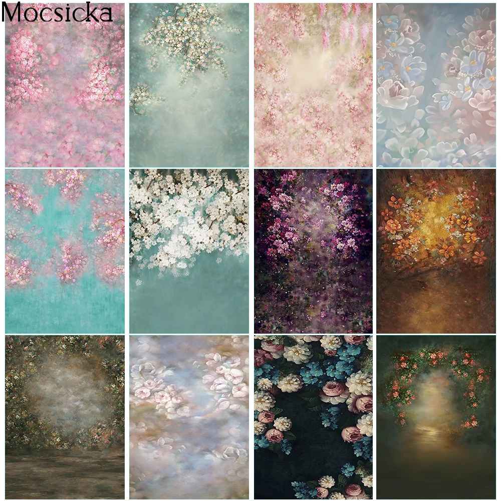 Mocsicka Abstract Texture Photography Background Child Portrait Photo Wallpaper Spring Floral Decoration Studio Photo Backdrop