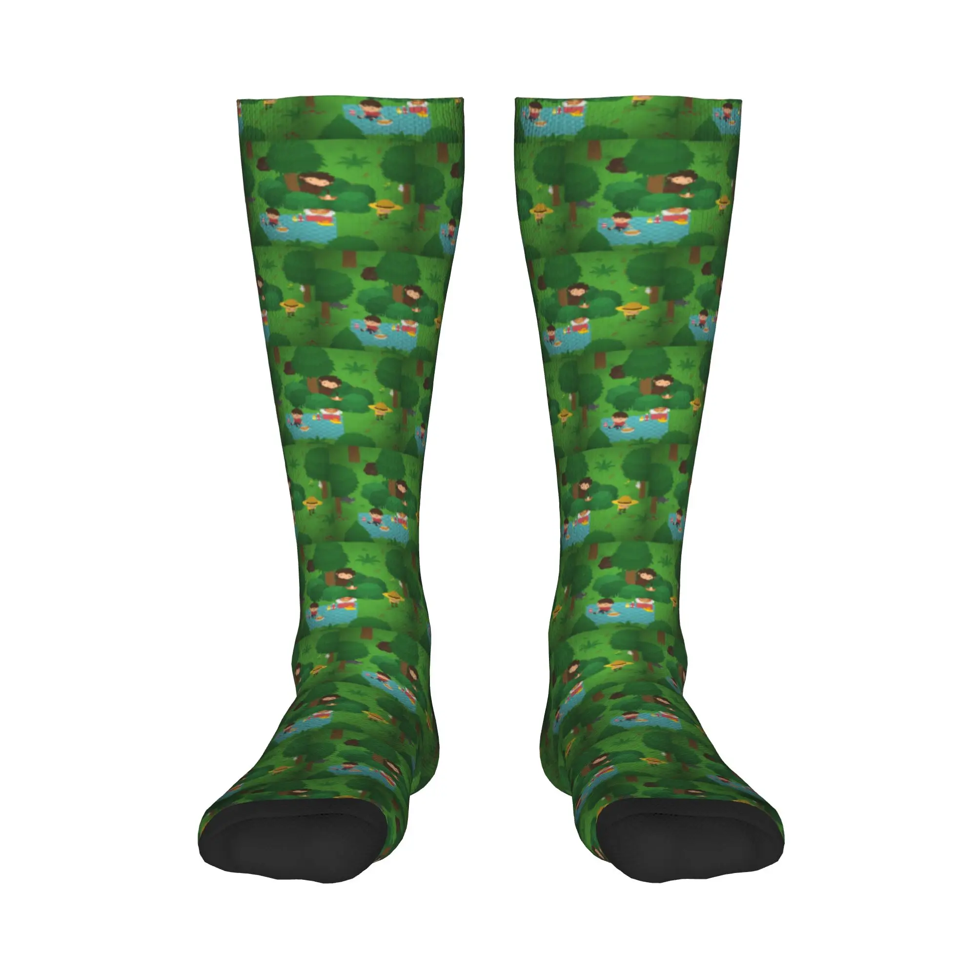 All Seasons Crew Kousen Sneaky Sasquatch Picknick Sokken Hip Hop Lange Sokken Accessoires voor Mannen Vrouwen Kerstcadeaus