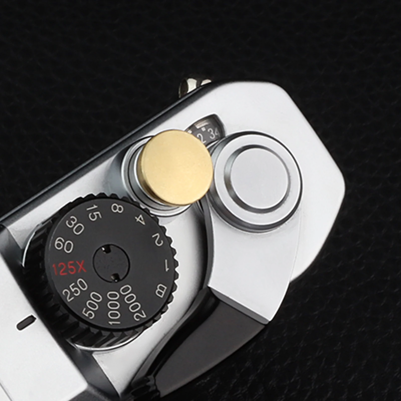 Haoge Pulsante di rilascio dell'otturatore della fotocamera per Leica Q3 43/q3/D-LUX8/M9 / M10 / M-10P / M9-P / M Tipo 240/m262 Superficie convessa dorata