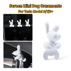 Car Style Interior Decorative for Tesla Model 3/Y/3+ Highland Central Control Screen Mini Puppy Dog Ornaments Car Accessories