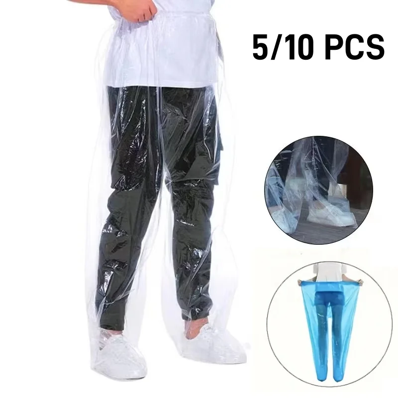 

Одноразовые водонепроницаемые брюки специально подходят для гонщиков мотоциклов, скутеров, велосипедов в дождливых дней, непромокаемые брюки с оберткой на ногах