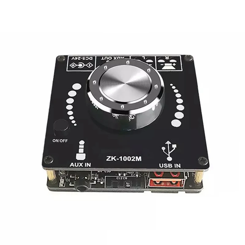 ZK1002M Bluetooth 5.0 AUX USB Audio Input Output Amplifier Audio Amplifier Module 100Wx2