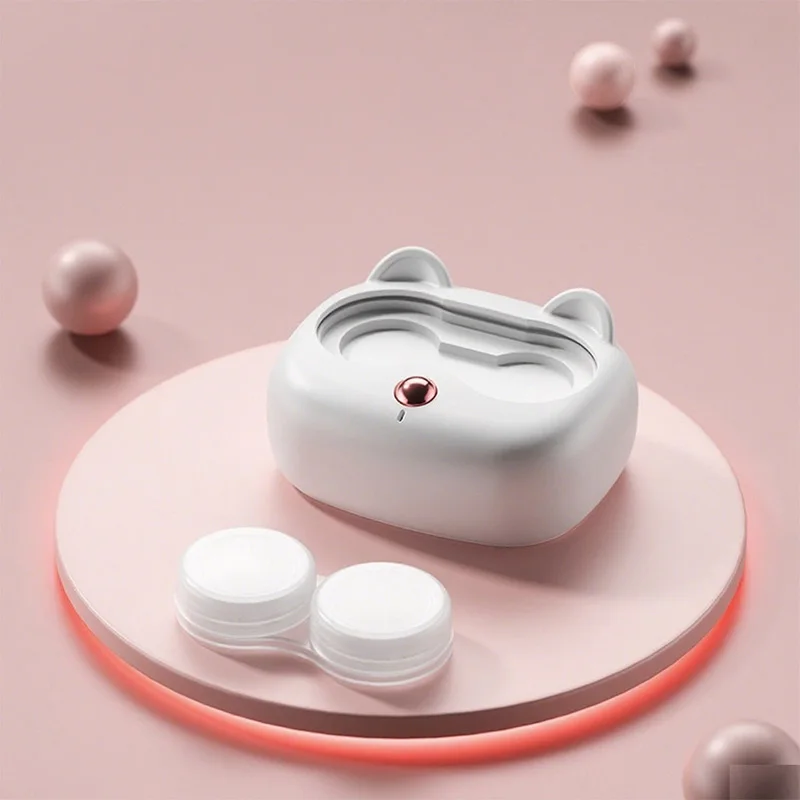 Contact Lenses Cleaner Ultrasonic Removable Box Portable Battery Version Contact Lenses Case with Remove Tear Protein YXYJQXQ02