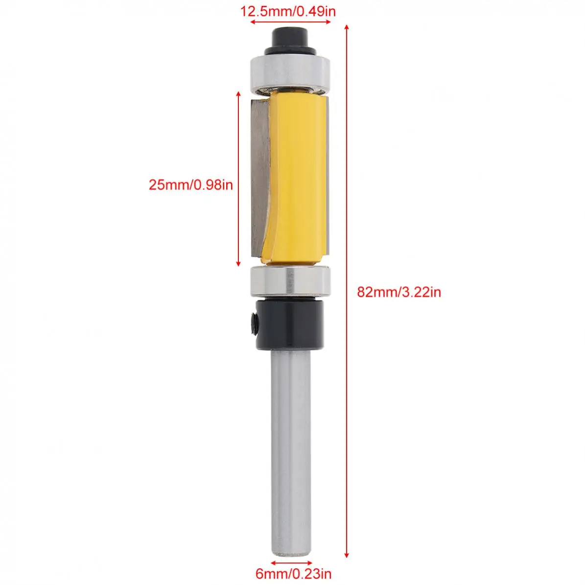 1/4 Handle High-grade Copying Double Bearing Trimmer Woodworking Milling Cutter Trimming Slotting Trim Router Bits Wood Cutter